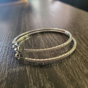 Elegant Silver Hoop Earrings
